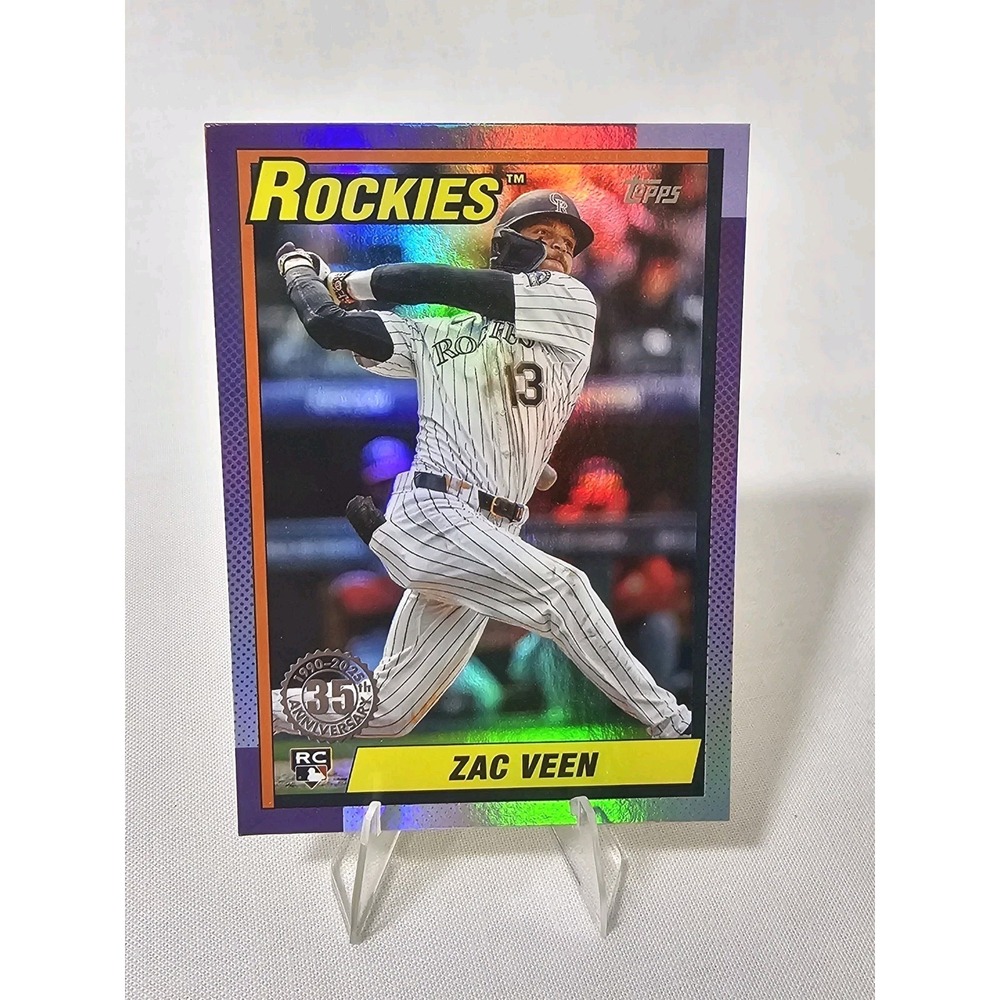 2025 Topps Update Zac Veen 1990 Foil Insert (RC) #U90-34 Rockies